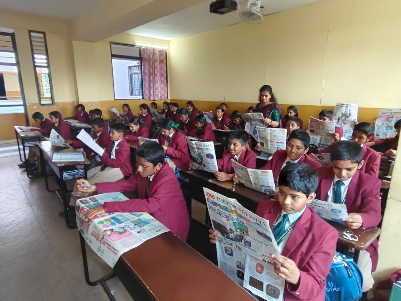 Students actively learning at Triveni Balavikas Central School