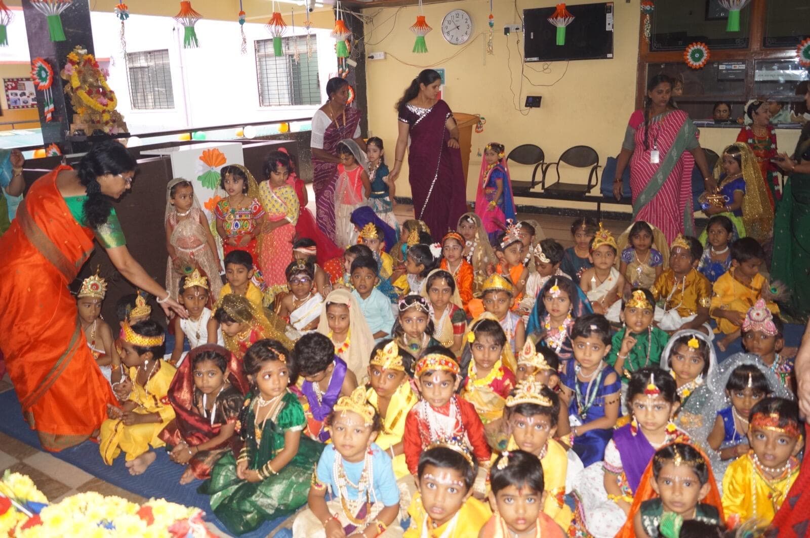Janmashtami students in costumes